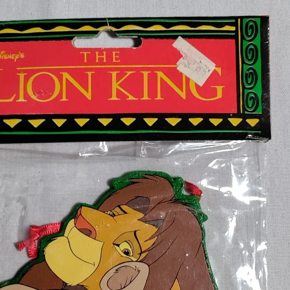 Vintage‎ Disney Lion King Wooden Christmas Ornament Kurt Adler Nala and Mufasa